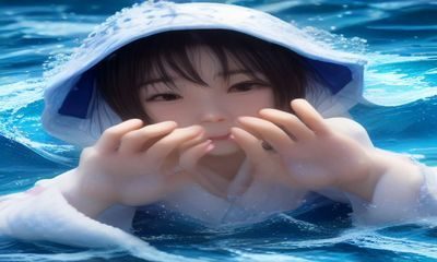 二次元漫画角色设定稿，展示福利姬漫画中常见的软萌风格角色造型与服装设计细节
