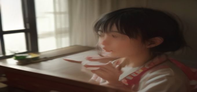 复古风格二次元漫画创作工作台，散落手稿与彩色墨水瓶，暖黄台灯照亮画纸，氛围温馨专注，与福利姬漫画创作场景高度契合